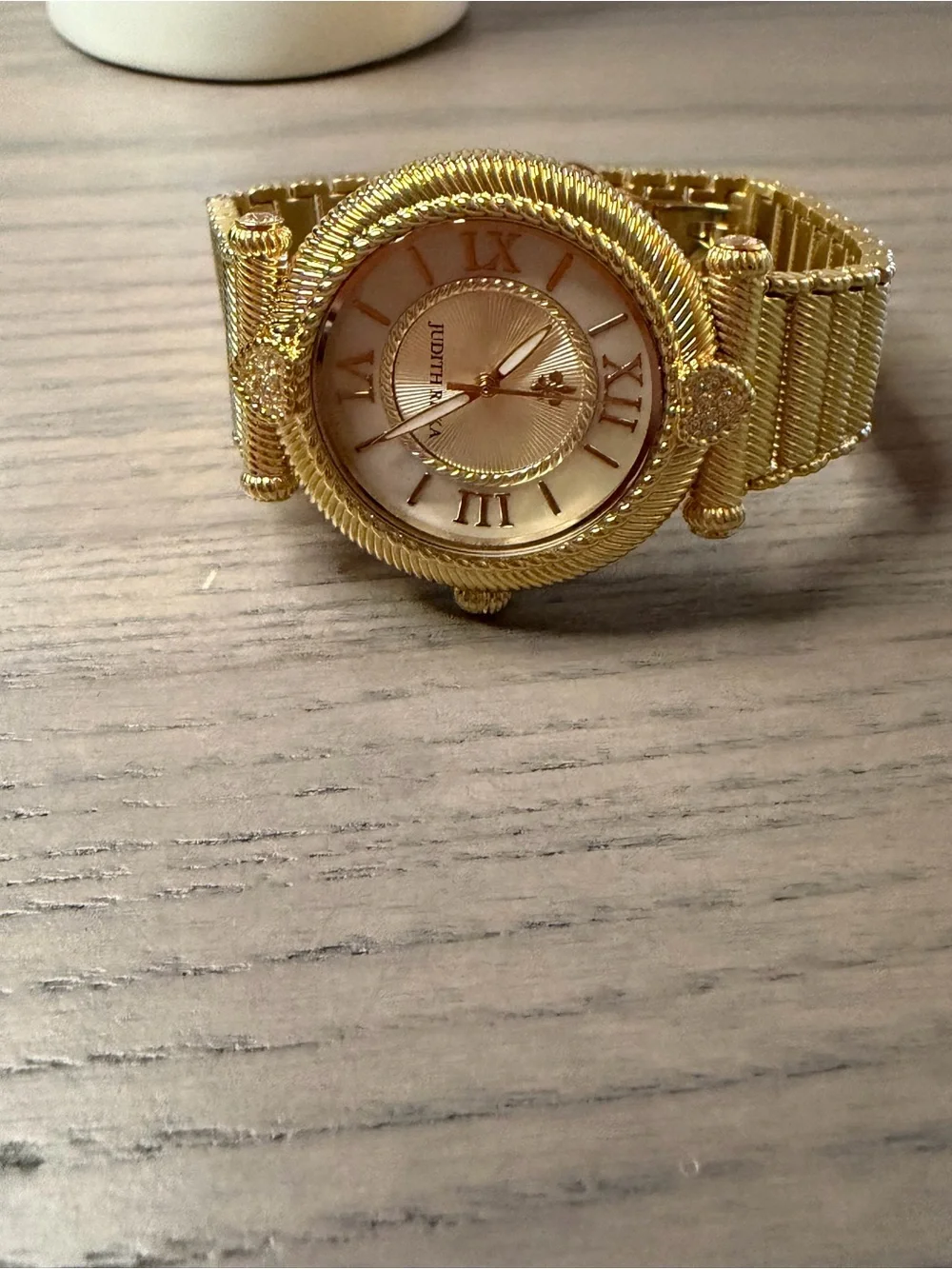Judith Ripka Goldtone Stainless Steel Avignon Watch with CZ Accents